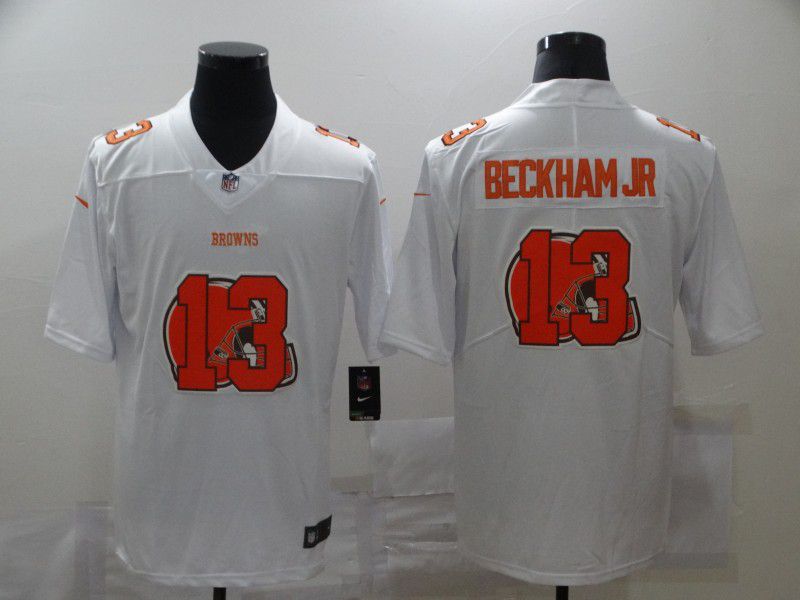 Men Cleveland Browns #13 Beckham jr White shadow 2020 NFL Nike Jerseys